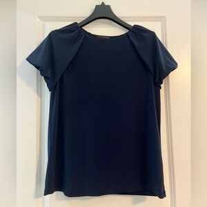 Banana Republic XS navy blue short sleeve top, cute puff sleeves